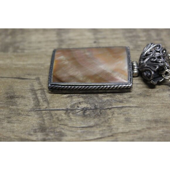 ExEx Claudia Agudelo Pendant Necklace Sterling Abalone Mother of Pearl Jewelry‎ - Picture 5 of 15